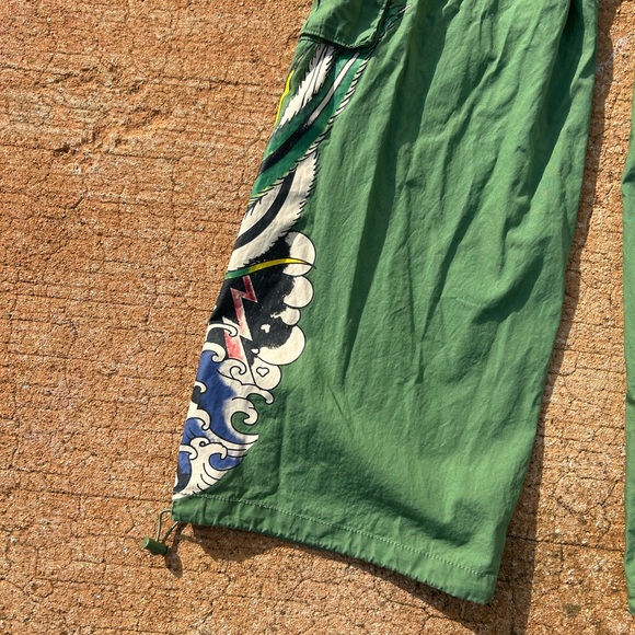 Ed Hardy Women’s Size Small Wide Leg Cargo Pants in Army Green - Picture 8 of 14